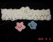 Bridal Garter - Pearly White Cluster - BrendaL52