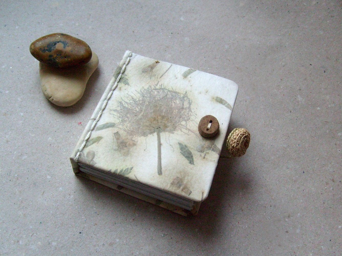 Mini Handmade journal - Handmade paper OOAK