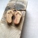 Wooden elf's slippers, miniature native wall art