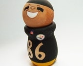 Hines Ward 86 The Pittsburgh Steelers Wide Receiver Handmade Wood Figure