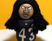 Troy Polamalu 43 The Pittsburgh Steelers Safety Handmade Wood Figure