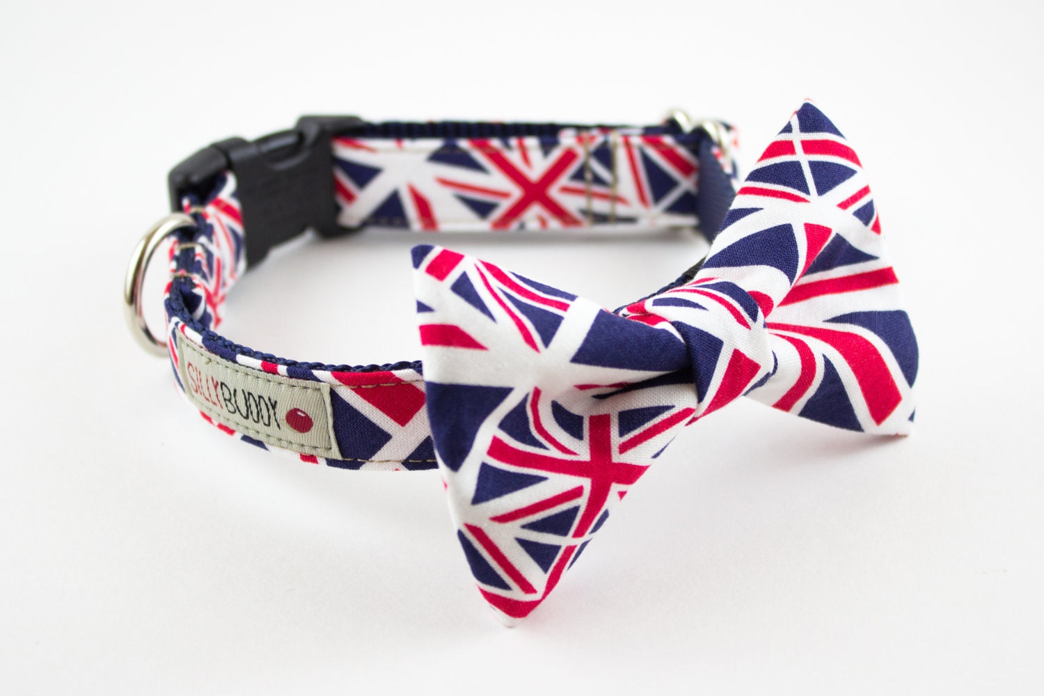 Union Jack Dog Bowtie Collar