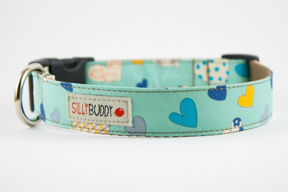 I Heart Retro Dog Collar