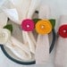 Napkin rings elegant felt flowers your color choice