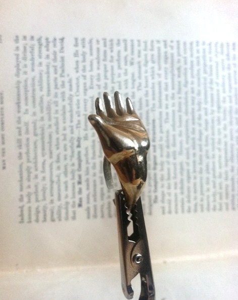 Brass Hand Cocktail Ring, Hand Carved