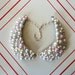 Metal Peter Pan Collar Bib Necklace -- Pearl and Rhinestone