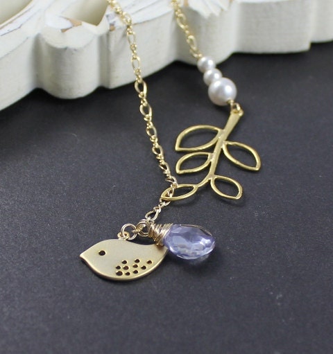 Mother Jewelry, Bridesmaid Necklace, NEW MOM Necklace, Swallow on Branch, Bridesmaid Gift,  Birthday, Best Friend