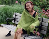 Green Summer Flowers Shawl