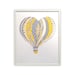 Heart Air Balloon - Silkscreen Art Print - Yellow Gray - 8 x 10 Poster - Pen - Limited Edition