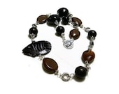 Black Brown African Tribal Fish Necklace,  Ecofriendly Vintage Recycled Beads - JustAspire