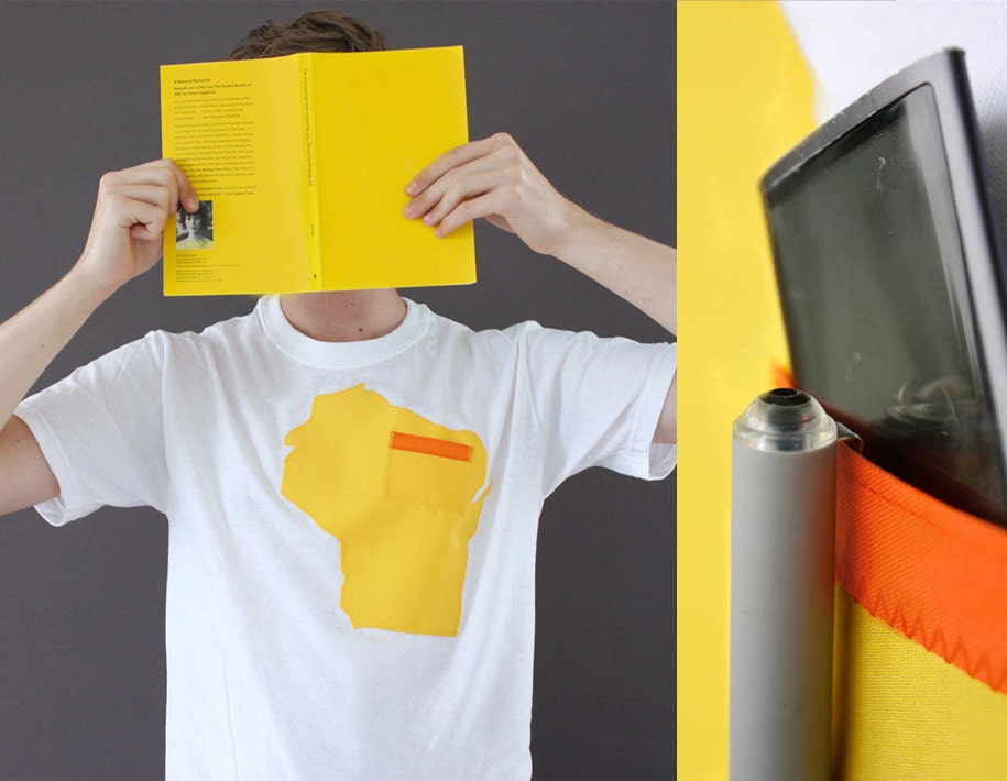 Pocket T Shirt - Wisconsin State