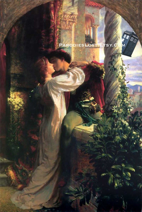 Doctor Who TARDIS Parody Print Dicksee Romeo and Juliet Valentine's Day Love