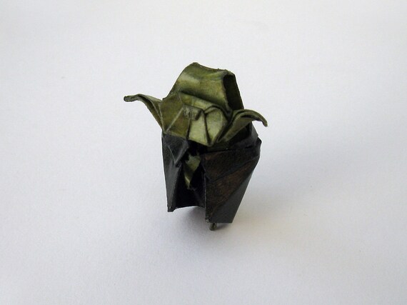 miniature origami yoda pin