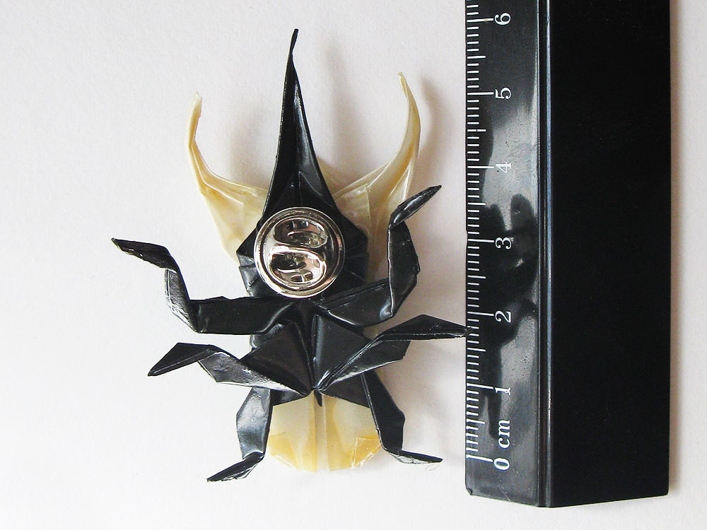 BINARY origami atlas beetle pin