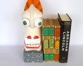 MOD TIKI SCULPTURE/hand painted ooak