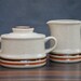 Vintage Suncraft Stoneare Sugar and Creamer Set Japan