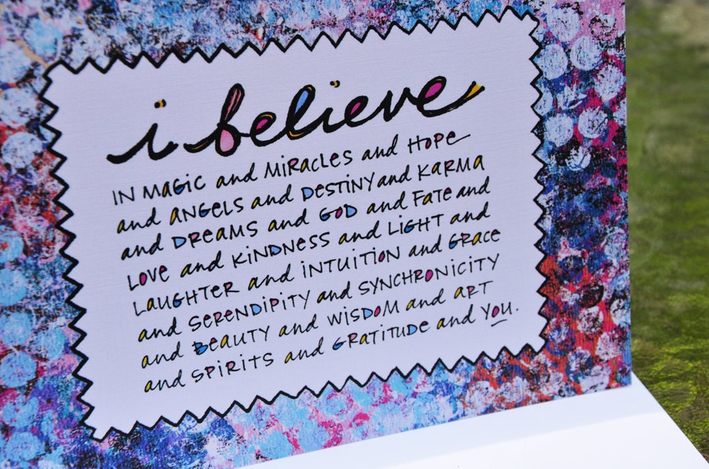 I Believe Greeting Card