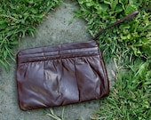 Vintage 1980s Maroon Clutch for Fall
