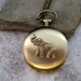 Large Bronze Elephant Pocket Watch Necklace