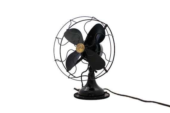 Reserved for George Vintage 1940s Robbins & Myers INDUSTRIAL Oscillating Table Fan
