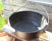 Large Cast Iron Pot Stamped 12 Made in USA with handle