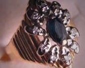 ON SALE 18% OFF Antique Diamond Sapphire Ring Vintage Art Deco Platinum Wedding