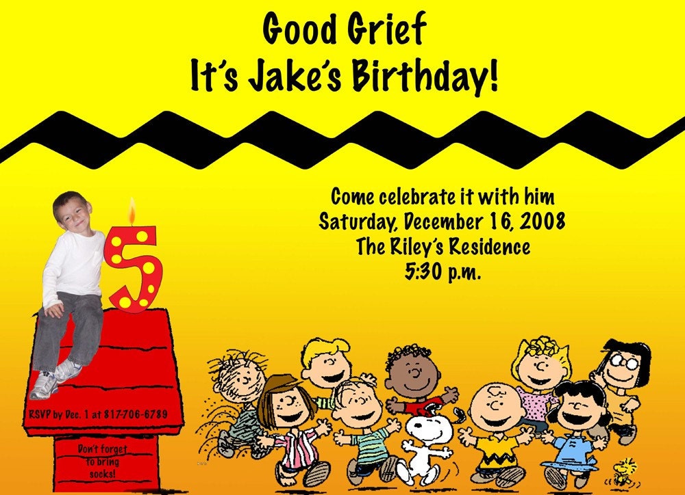Charlie Brown Peanuts Birthday Party