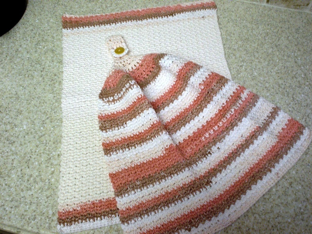Crochet Hanging Towel and Dishtowel Set