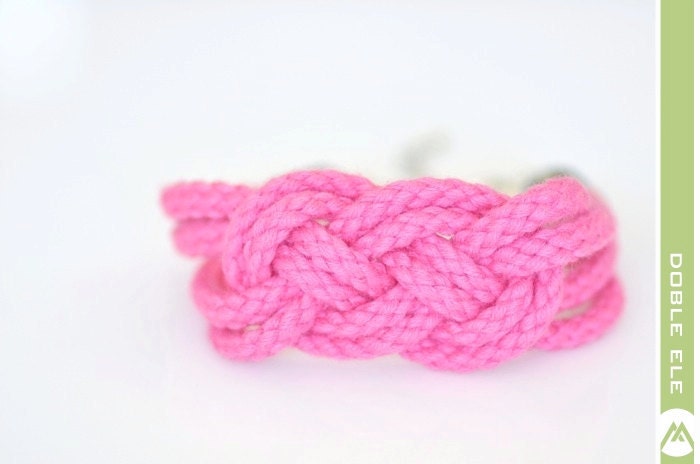 Sailor Knot Bracelet - Neon Pink