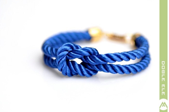 Square Knot Silk Rope Bracelet - Royal Blue
