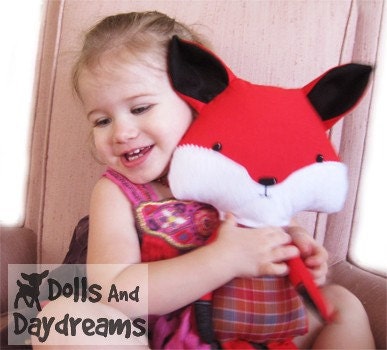 Fox Sewing Pattern PDF Stuffed Toy Softie Instant Download