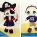 Pirate Sewing PDF Pattern - Hat, Eye Patch, Shorts, T-shirt, Coat, Shoes, Sock patterns Included - Freddy