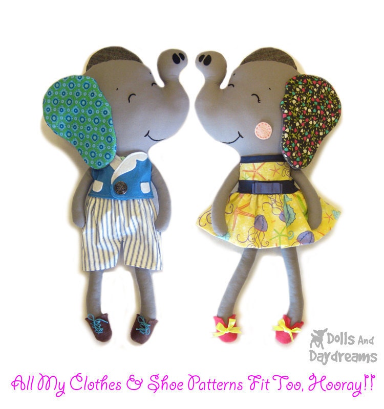 Elephant Sewing Pattern PDF Instant Download