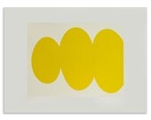 Large yellow screenprint. Made by hand in a limited edition. Bold, Vibrant, minimal, handmade,original.