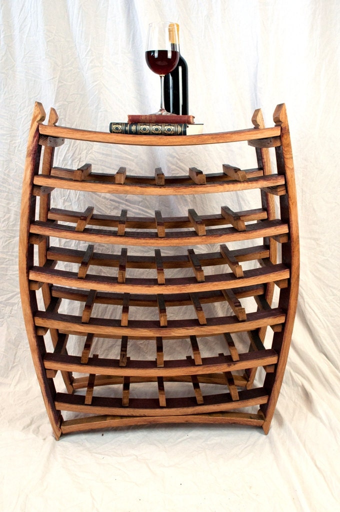 Wine Barrel Wine Rack - 100% recycled Napa valley barrel