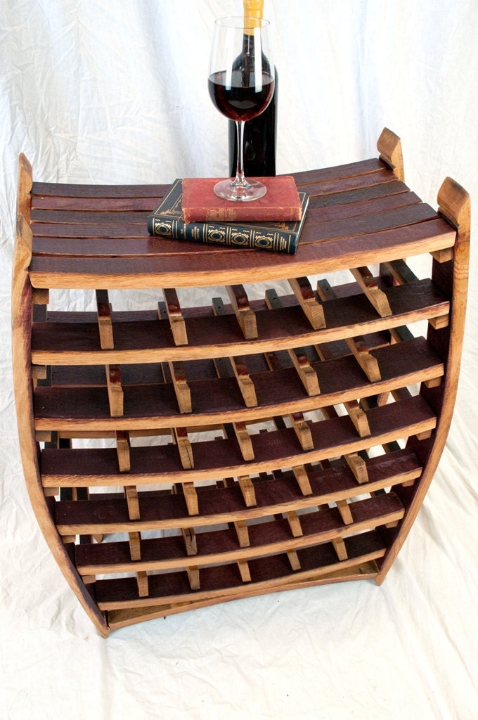 Wine Barrel Wine Rack - 100% recycled Napa valley barrel