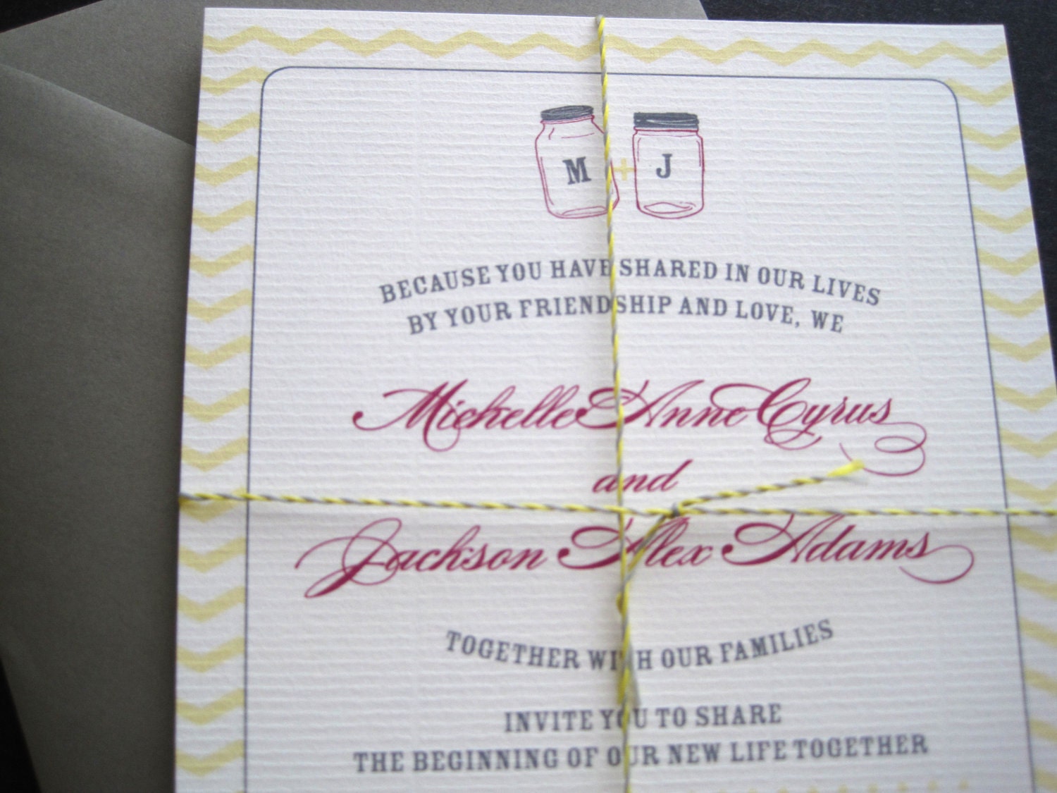 Country Chic Wedding Invitations with Mason Jars-Printable Il_570xn