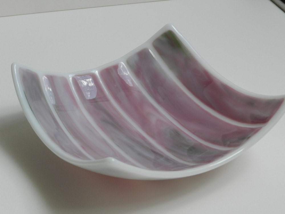 Pink Fused Glass Bowl