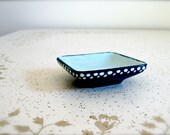 Dark Turquoise and light blue soy dish