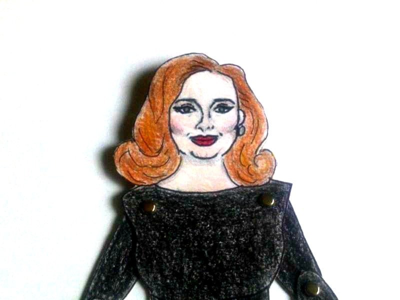 Adele Articulated Paper Doll - Grammy Awards Dress - Artist of the Year