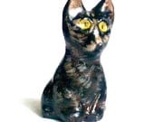 Tortie Cat Figurine, Cat Totem