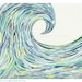 Marianas Wave - 8x10 watercolor print
