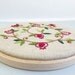 Embroidery Hoop Art - Whirling Whimsical Pomegranate Wall Hanging - Wall Art - Red - Green