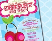 DIY Printable Pretty Please with a Cherry on Top Birthday Invitation Il_170x135