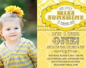 DIY Printable Little Miss Sunshine Photo Birthday Invitation Il_170x135
