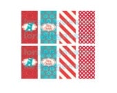 DIY Printable Vintage Rudolph the Red-Nosed Reindeer Christmas Party Mini Candy Bar Wrappers