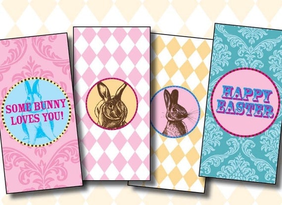 DIY Printable Easter Bunny Mini Candy Bar Wrappers Il_570xn