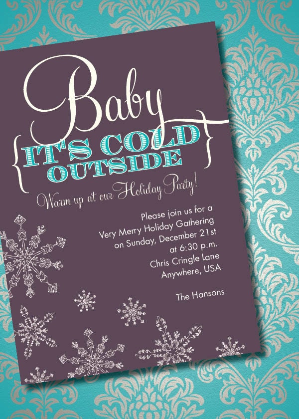 DIY Printable Baby It's Cold Outside Holiday Party Invitation Il_570xn