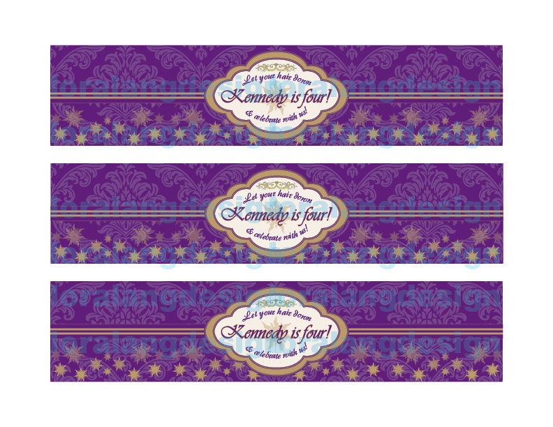 DIY Printable Tangled Inspired Water Bottle Labels Il_570xn