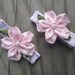 2 baby PINK flower hair clip - rosette